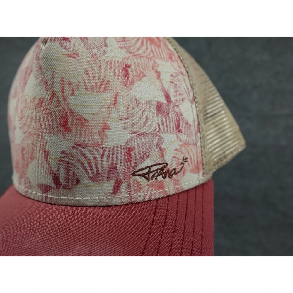 Prana Trucker Hat Womens OS Coral Zebra Print Mesh Snapback‎ Cap